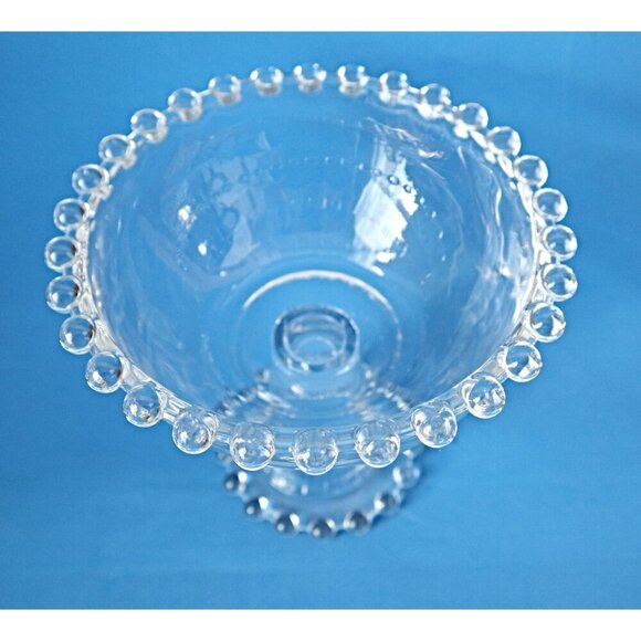 Vintage Candlewick Glass Compote Footed Pedestal Candy Dish Imperial Glass Cente - Picture 2 of 3